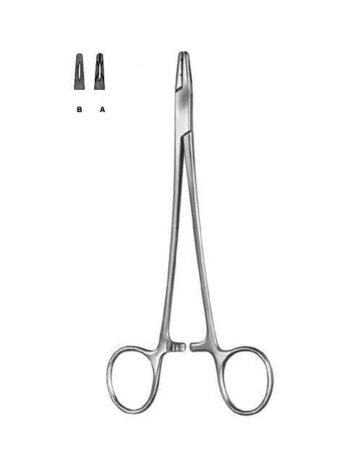 Metzenbaum Needle Holder one grooved and fenestrated jaw 18.5 cm