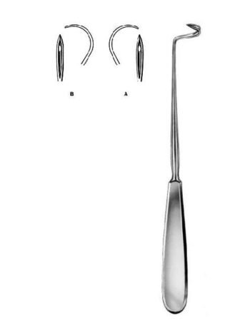 Deschamps Ligature Needle sharp for right hand 20cm