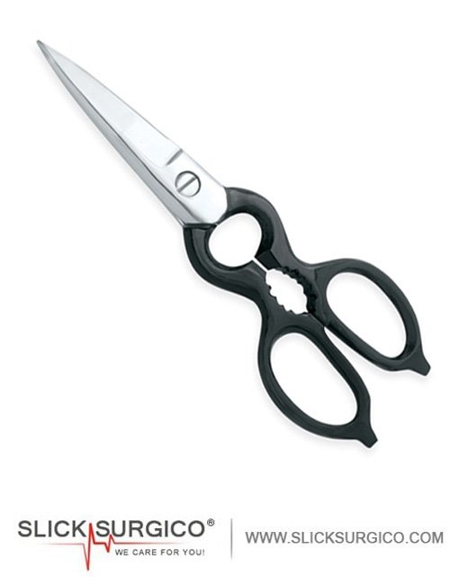 Kitchen Scissors With Black Plastic Handle